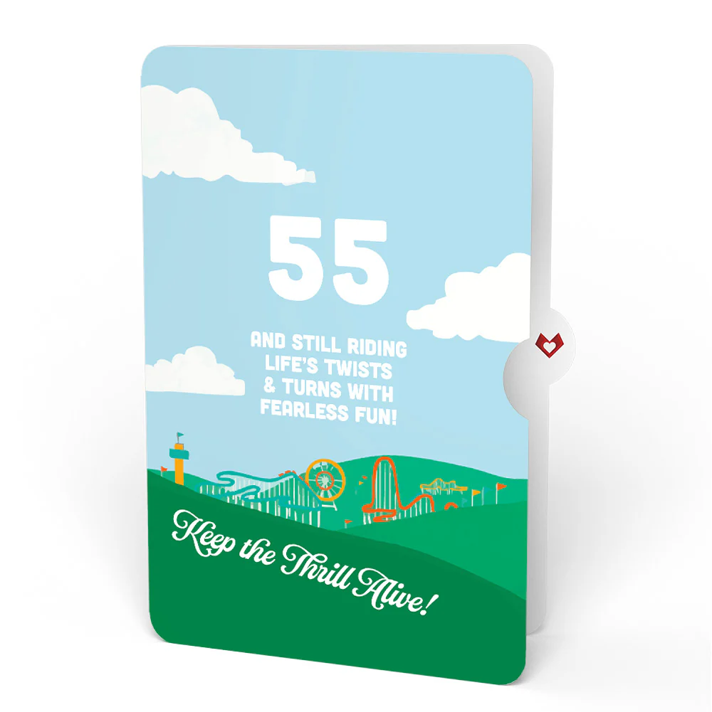 Over the Hill 55th Birthday Pop-Up Card and Sentiment Set - Image 4