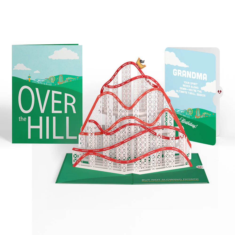 Over the Hill Birthday Pop-Up Card and Sentiment Set for Grandmother