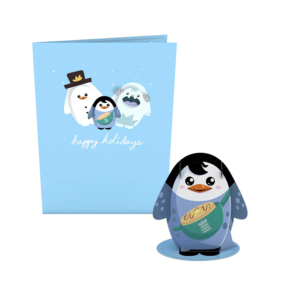 Pancake the Penguin Card with Pop-Up Gift - Image 3