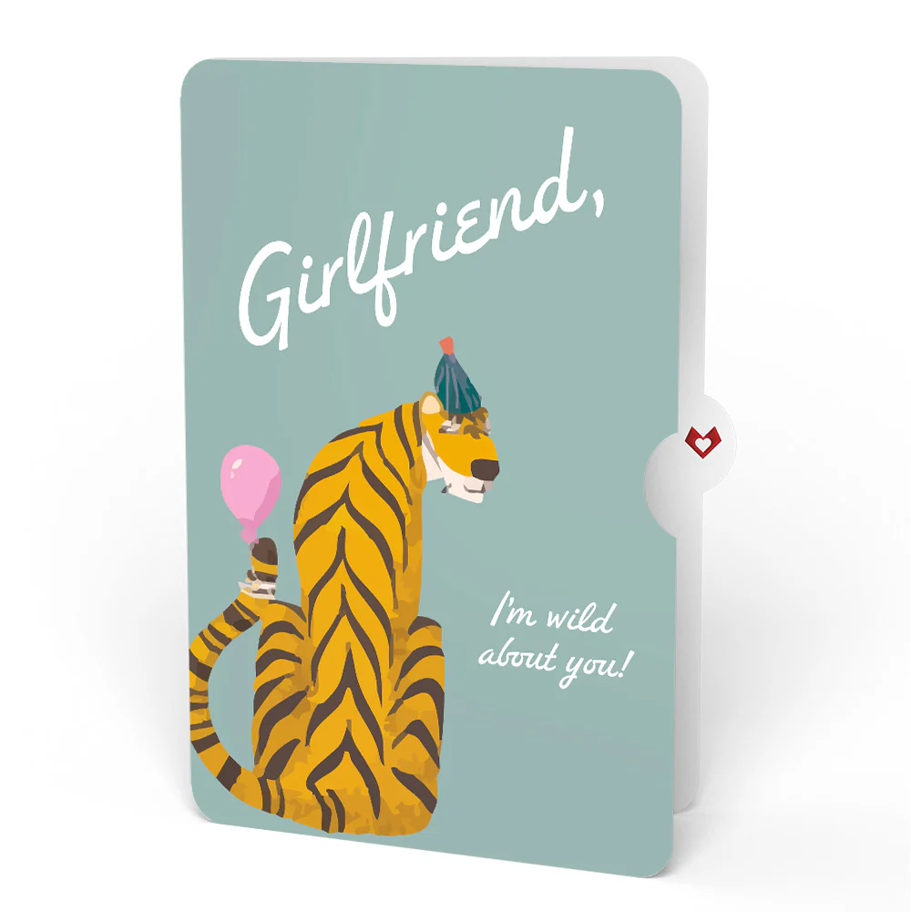 Party Animals Birthday Pop-Up Card and Sentiment Set for Girlfriend - Image 4