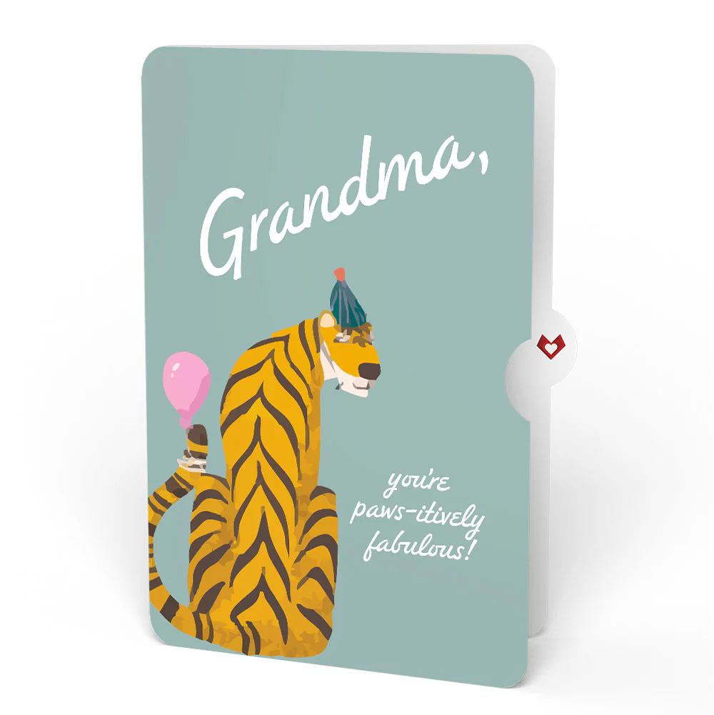 Party Animals Birthday Pop-Up Card and Sentiment Set for Grandma - Image 4
