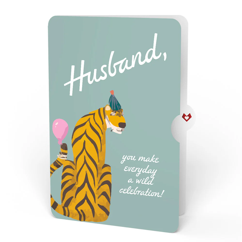 Party Animals Birthday Pop-Up Card and Sentiment Set for Husband - Image 4