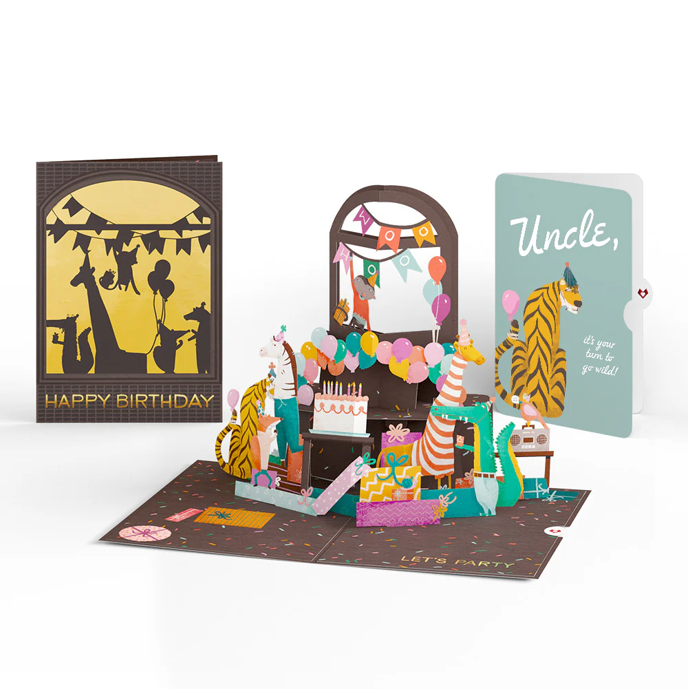 Party Animals Birthday Pop-Up Card and Sentiment Set for Uncle