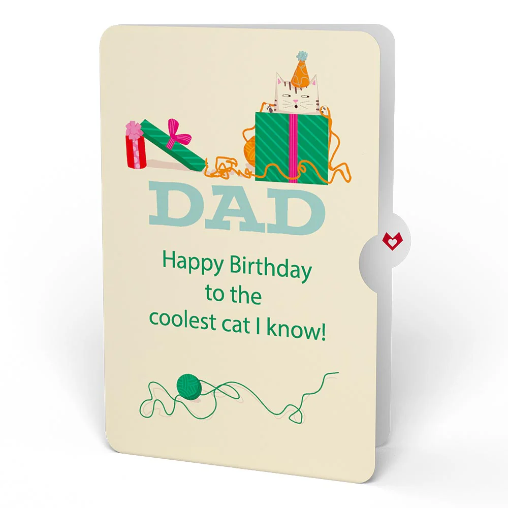 Party Cats Birthday Pop-Up Card and Sentiment Set for Dad - Image 4