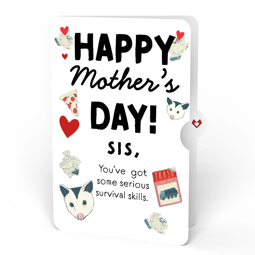 Party Possums Mother’s Day Glitter Bouquet and Sentiment Set for Sister - Image 4