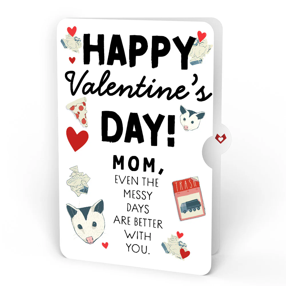Party Possums Valentine Glitter Bouquet and Sentiment Set for Mom - Image 4