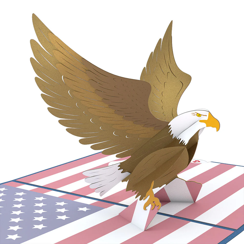 Patriotic Eagle Pop-Up Card - Image 2
