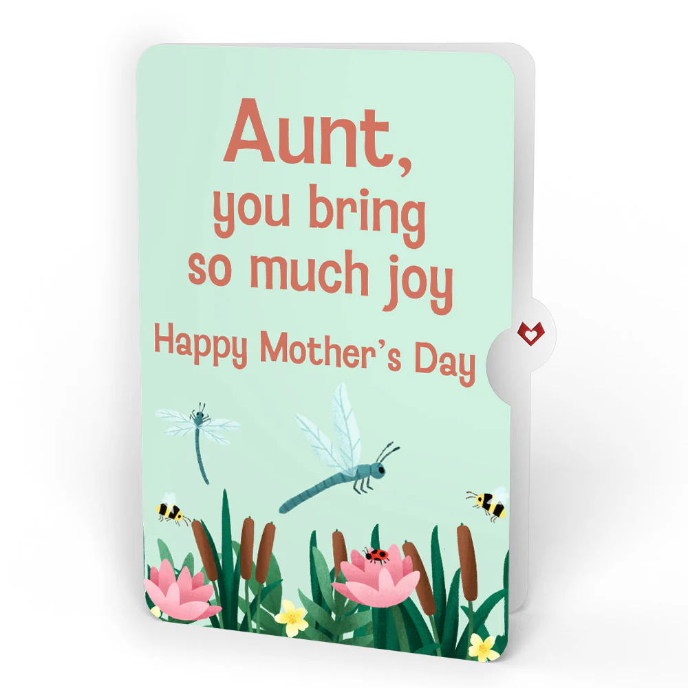 Peaceful Dragonfly Mother’s Day HeartFelt Charm Card™ and Sentiment Set for Aunt - Image 4