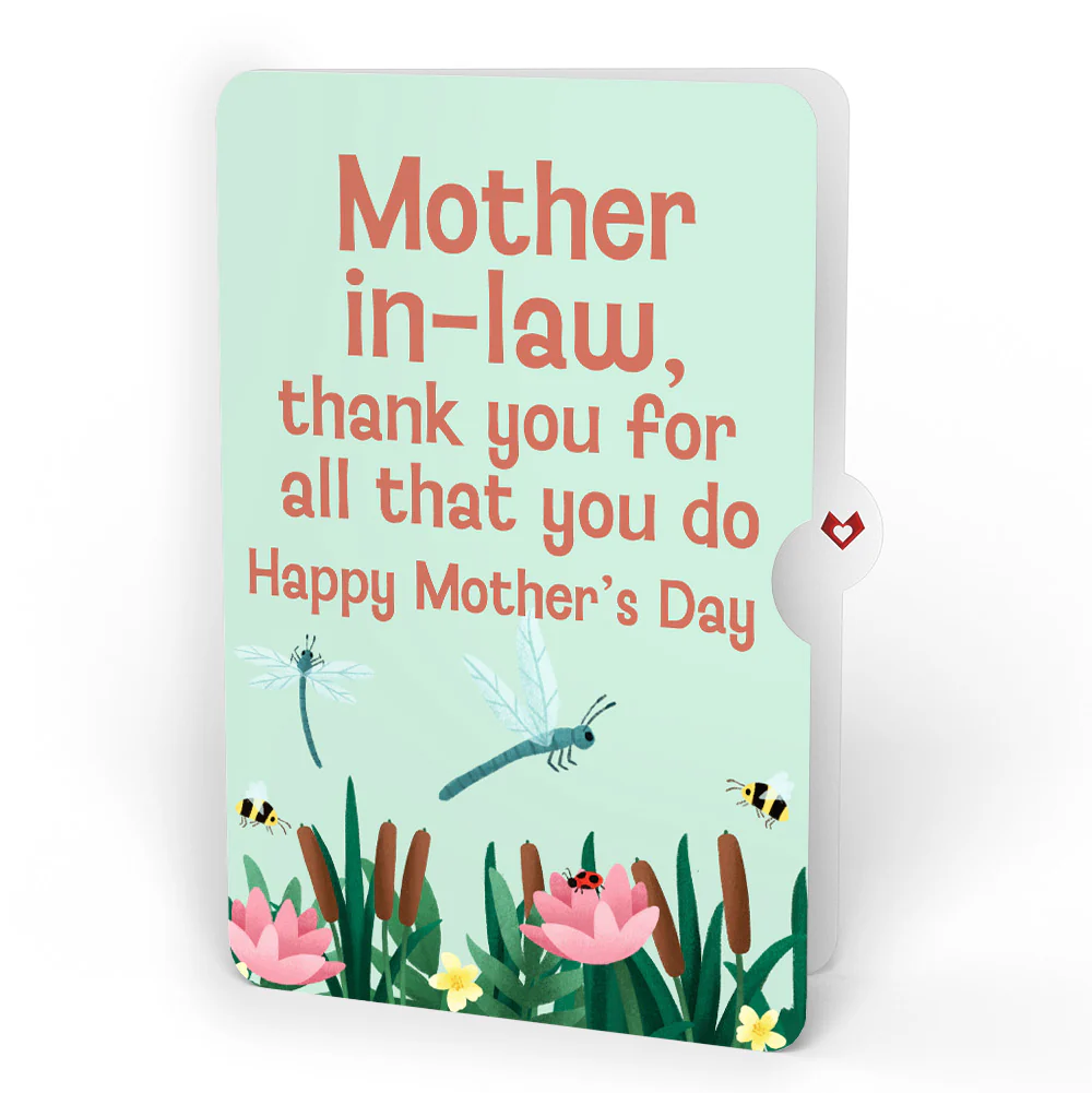 Peaceful Dragonfly Mother’s Day HeartFelt Charm Card™ and Sentiment Set for Mother-in-Law - Image 4
