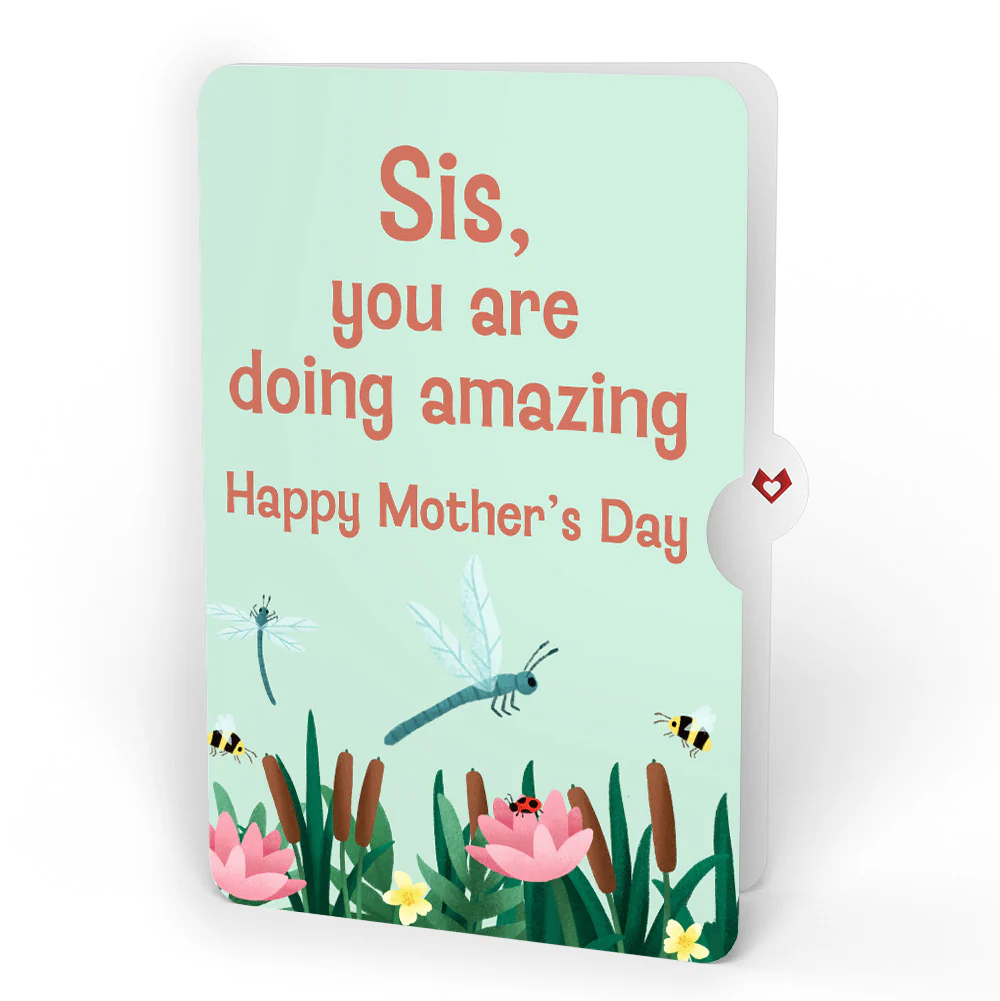Peaceful Dragonfly Mother’s Day HeartFelt Charm Card™ and Sentiment Set for Sister - Image 4