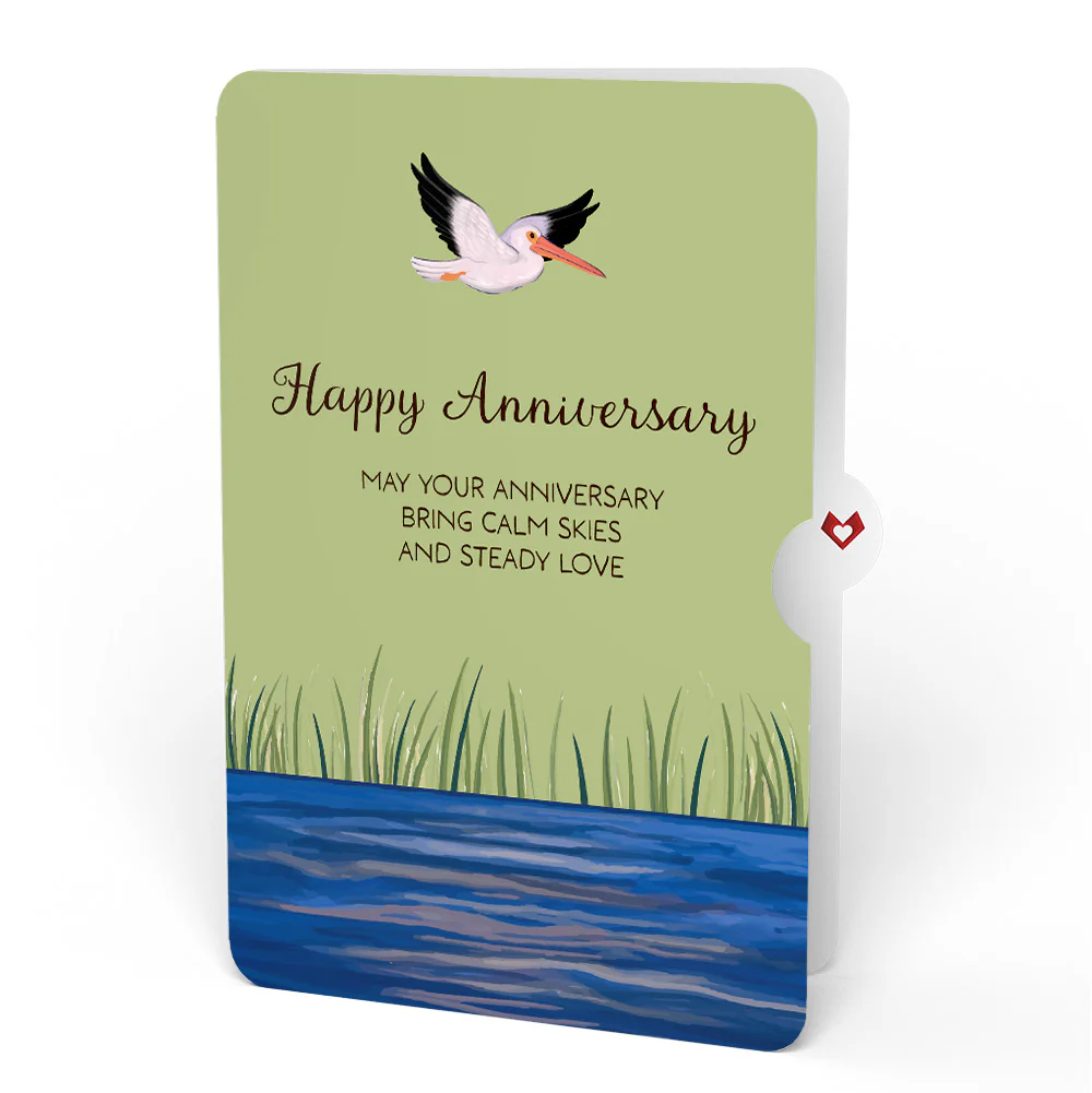 Pelican in the Marsh Anniversary Pop-Up Card and Sentiment Set - Image 4