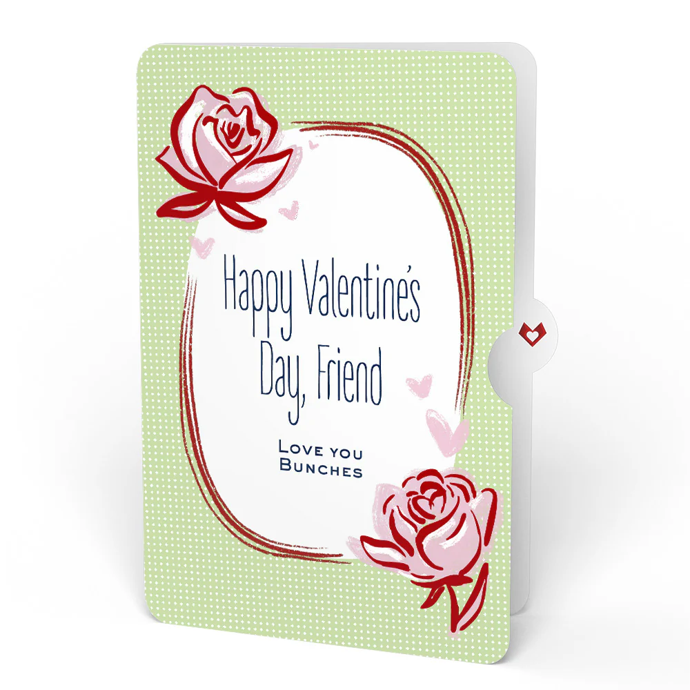 Peony Valentine Bouquet and Sweet Rose Sentiment Set for Friend - Image 4