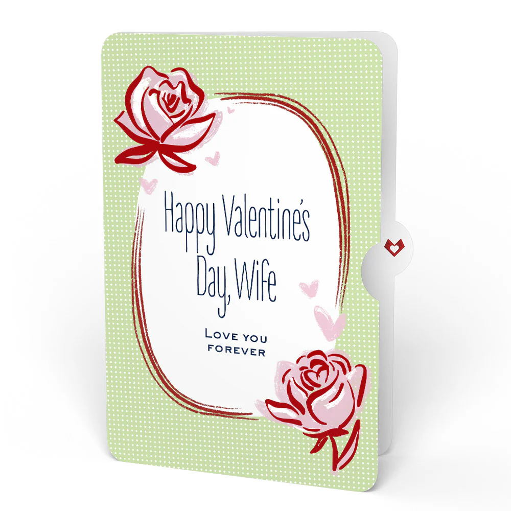 Peony Valentine Bouquet and Sweet Rose Sentiment Set for Wife - Image 4