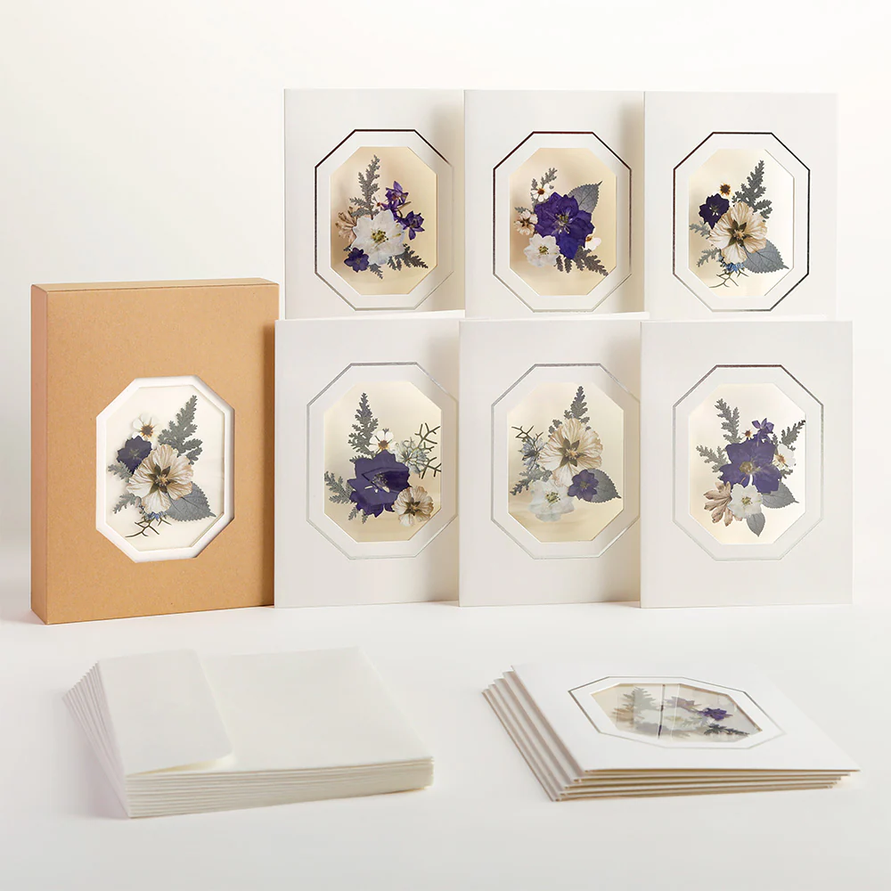 Petal Pressed™ Blank Notecards - Frosted Florals (Assorted 12-Pack) - Image 2