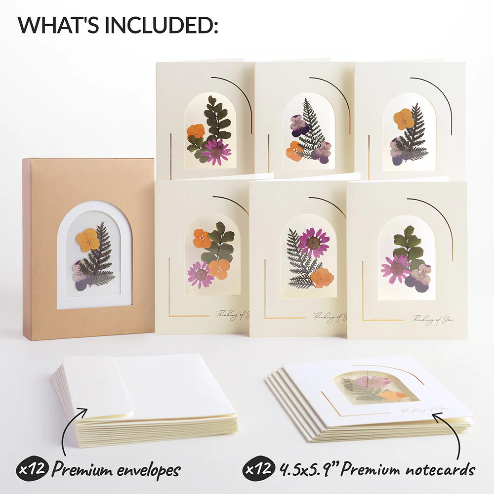 Petal Pressed™ ‘Thinking of You’ Notecards - Garden Bloom (Assorted 12-Pack) - Image 5