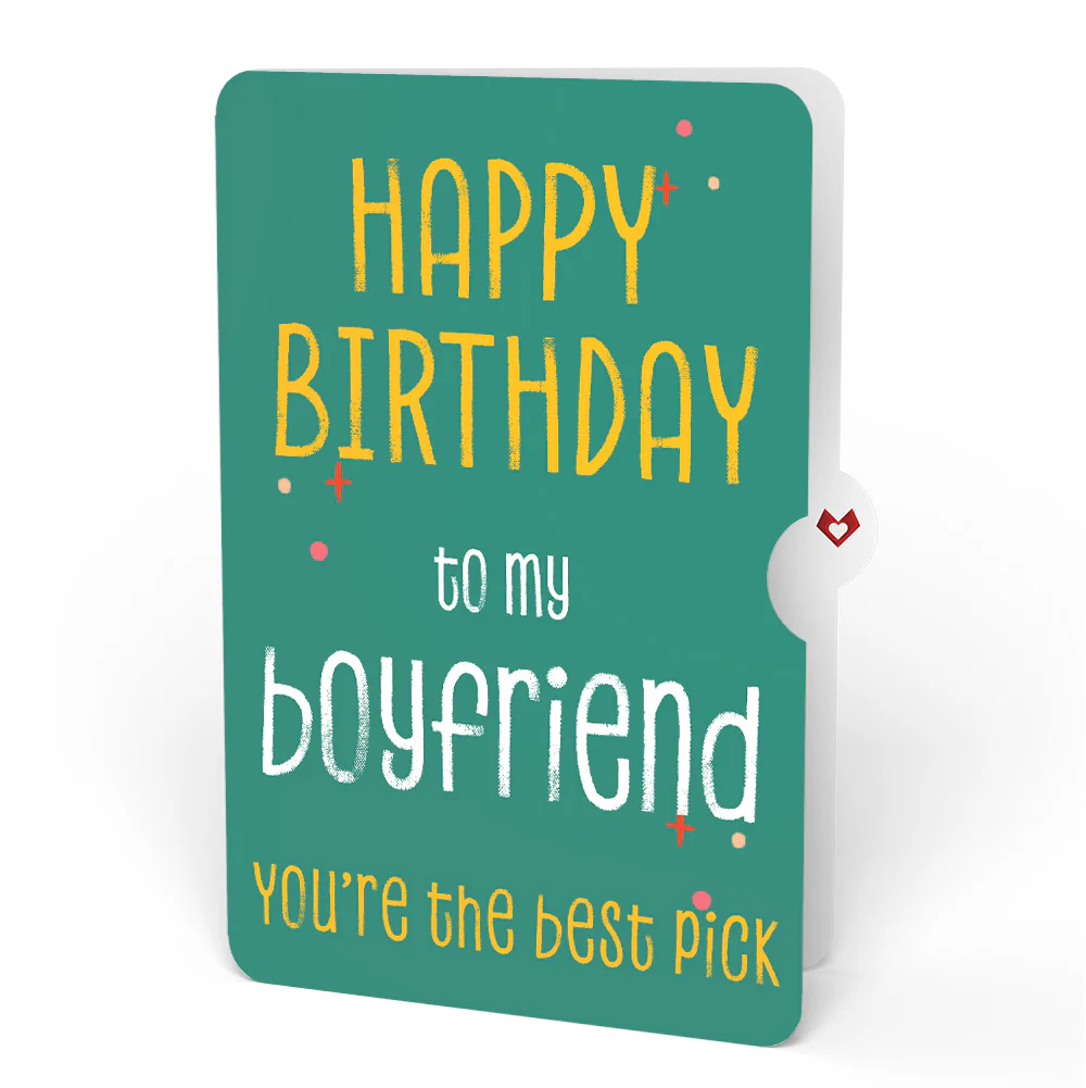 Pick You Every Time Birthday Pop-Up Card and Sentiment Set for Boyfriend - Image 4
