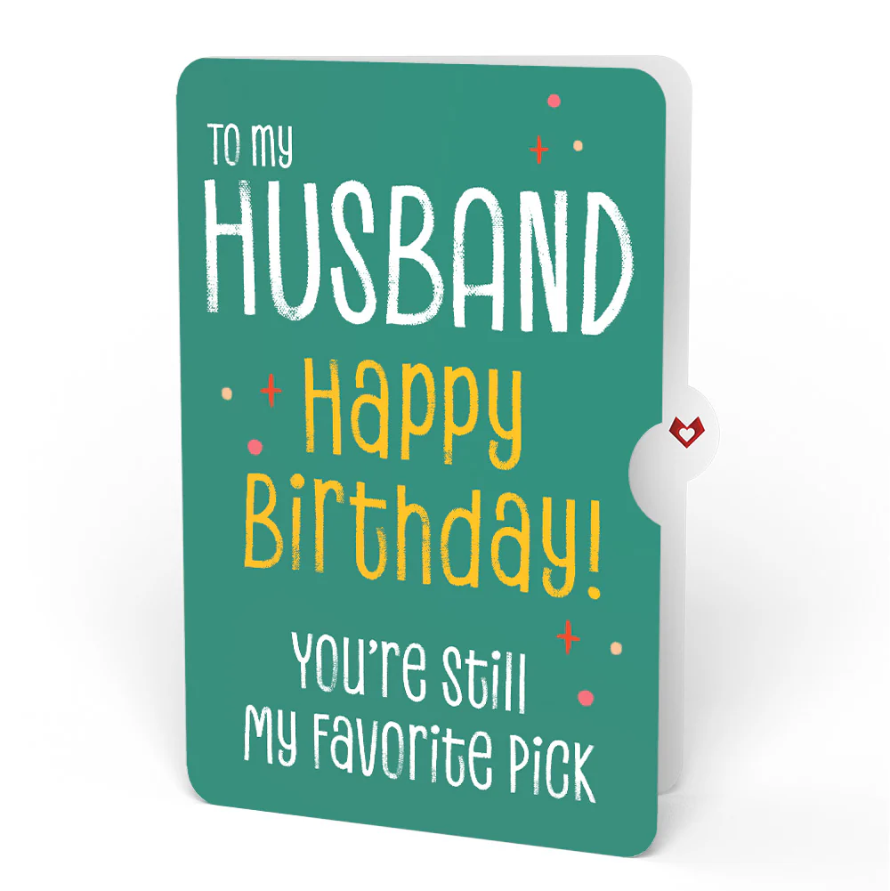 Pick You Every Time Birthday Pop-Up Card and Sentiment Set for Husband - Image 4