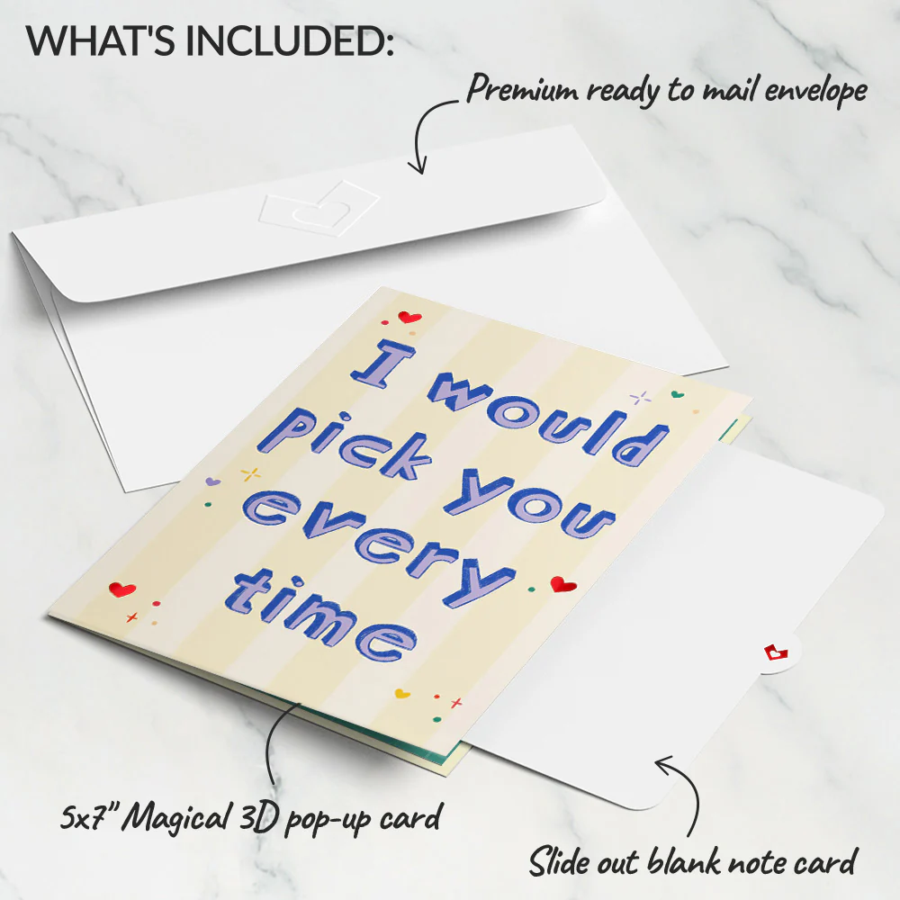 Pick You Every Time Pop-Up Card - Image 6