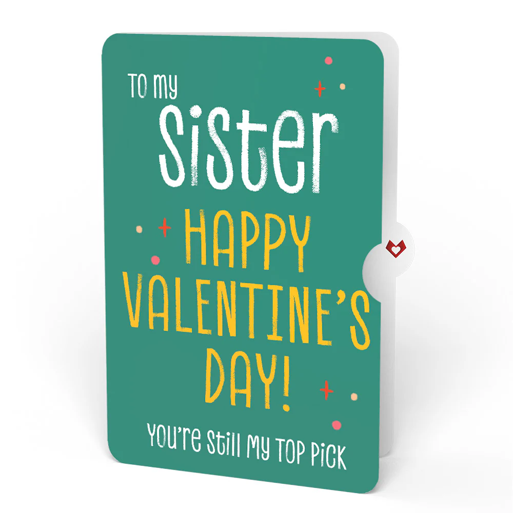 Pick You Every Time Valentine Pop-Up Card and Sentiment Set for Sister - Image 4