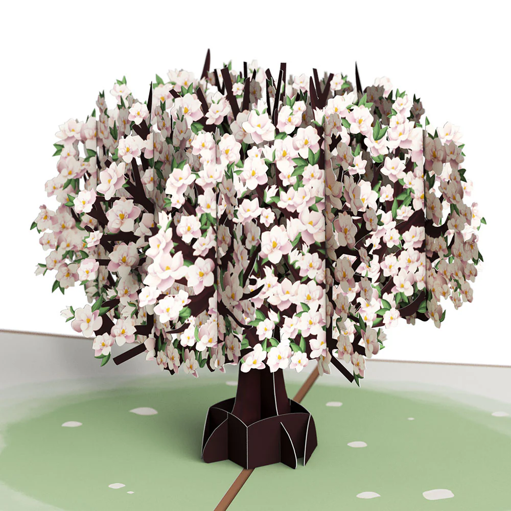Pink Magnolia Tree Birthday Pop-Up Card and Sentiment Set - Image 3