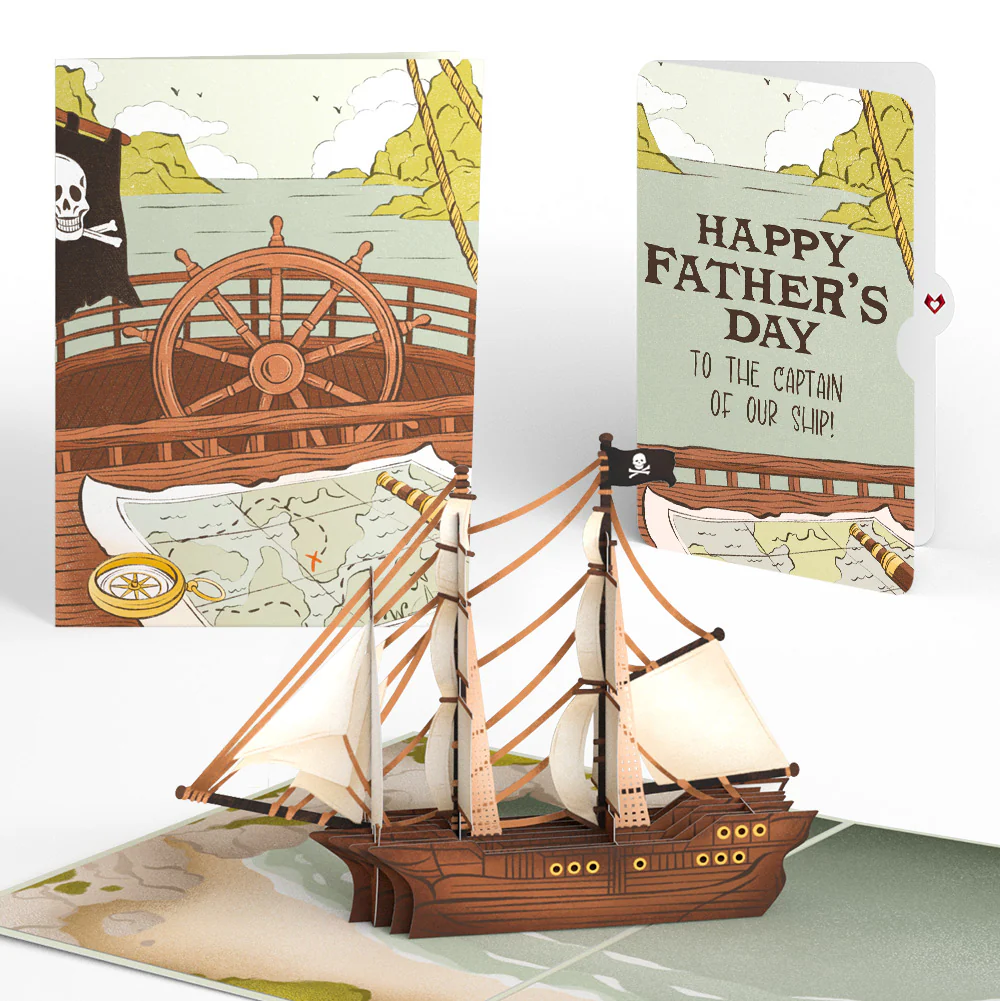 Pirate Ship Father’s Day Pop-Up Card and Sentiment Set for Dad