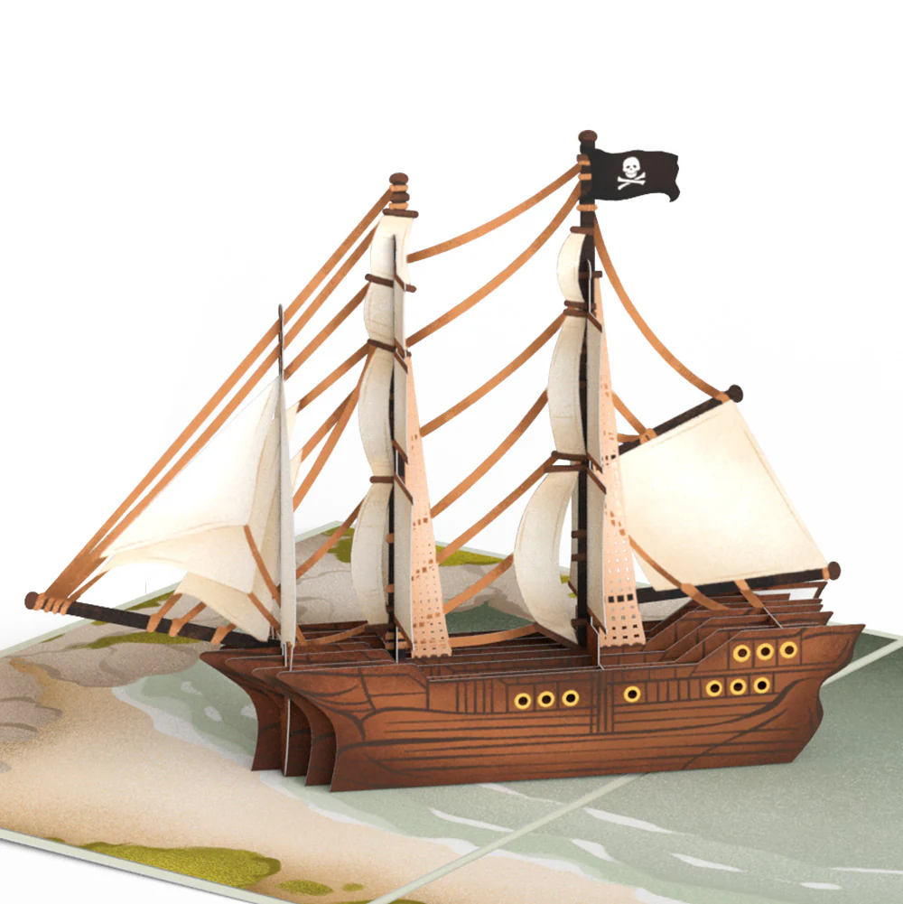 Pirate Ship Love Pop-Up Card and Sentiment Set - Image 3