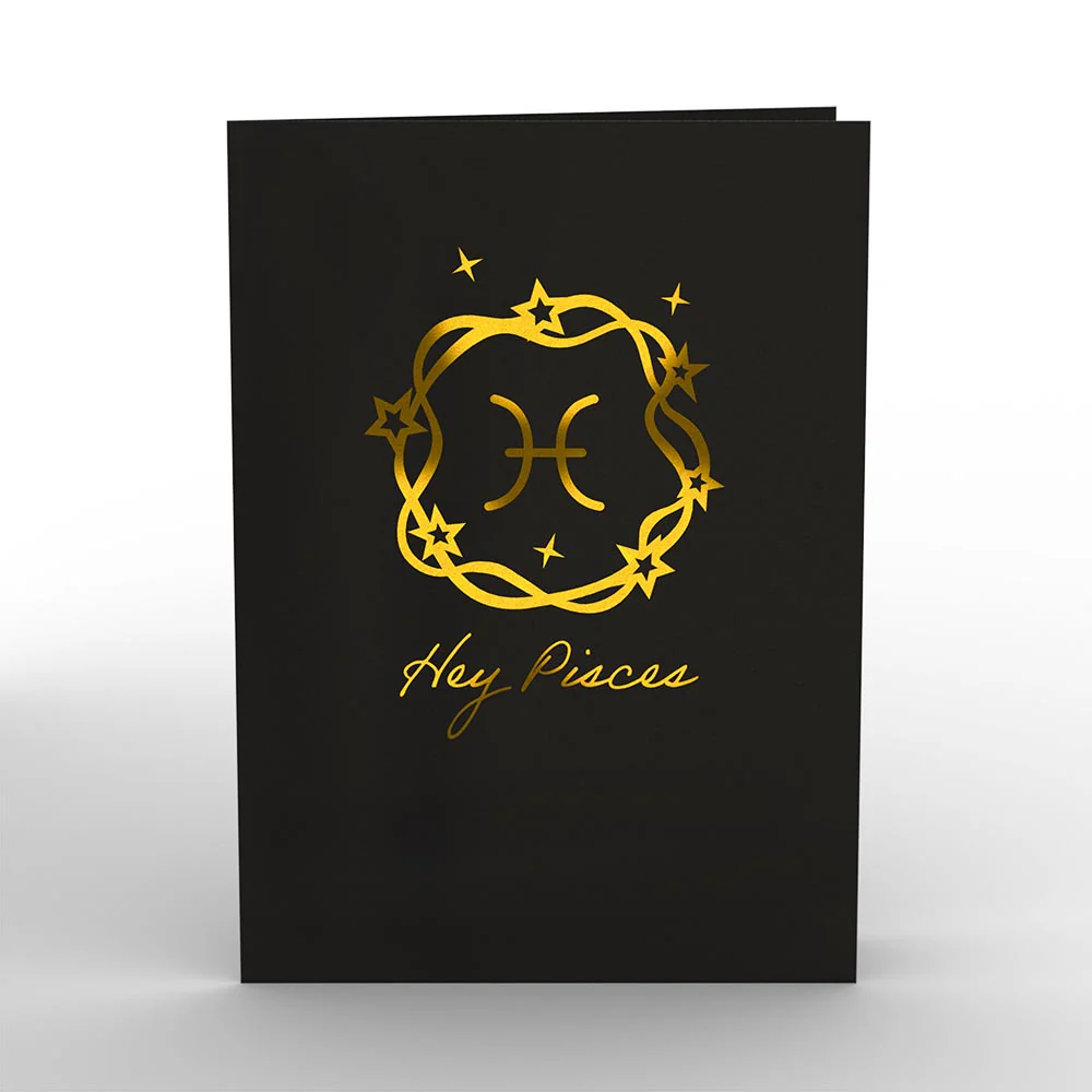 Pisces Zodiac Birthday Pop-Up Card - Image 4