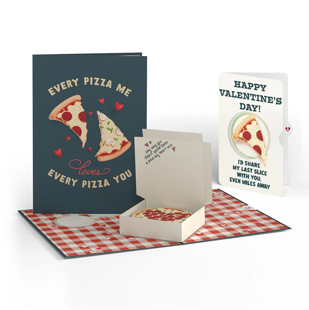 Pizza Love Valentine Pop-Up Card and Perfect Last Slice Sentiment Set