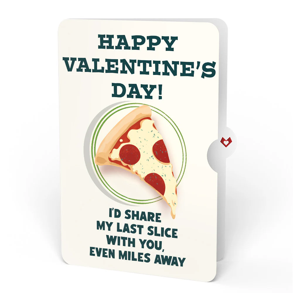 Pizza Love Valentine Pop-Up Card and Perfect Last Slice Sentiment Set - Image 4