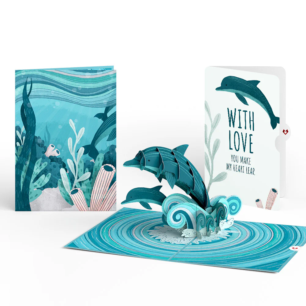 Playful Dolphins Love Pop-Up Card and Sentiment Set