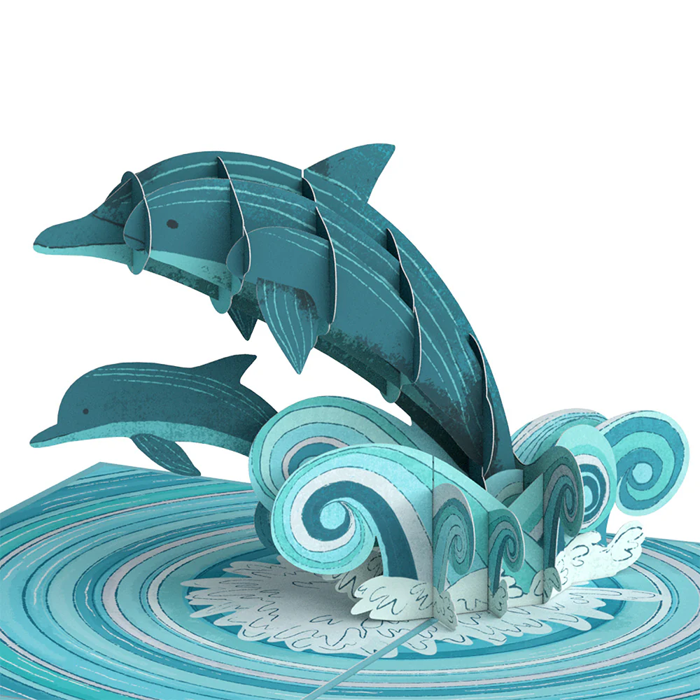 Playful Dolphins Love Pop-Up Card and Sentiment Set - Image 3