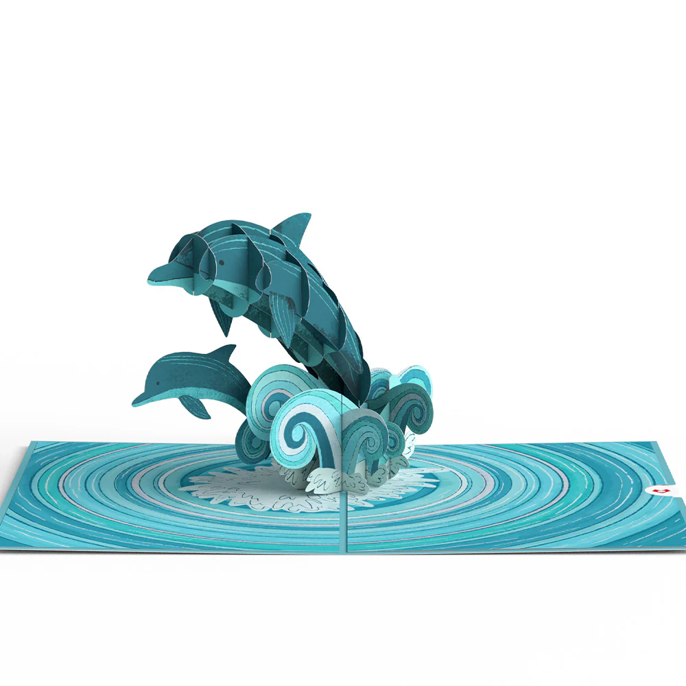 Playful Dolphins Pop-Up Card - Image 3