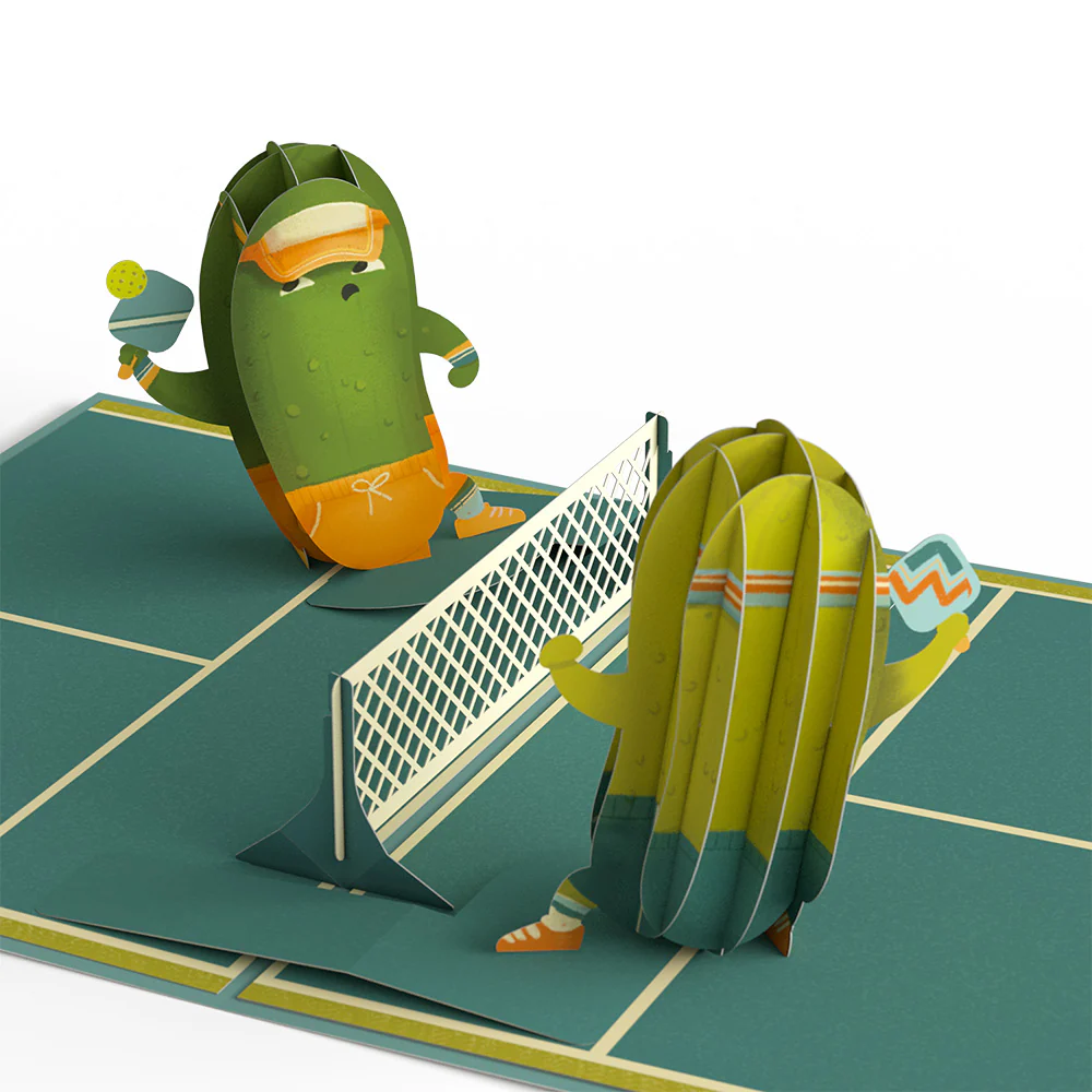 Playful Pickleball Pop-Up Card - Image 2