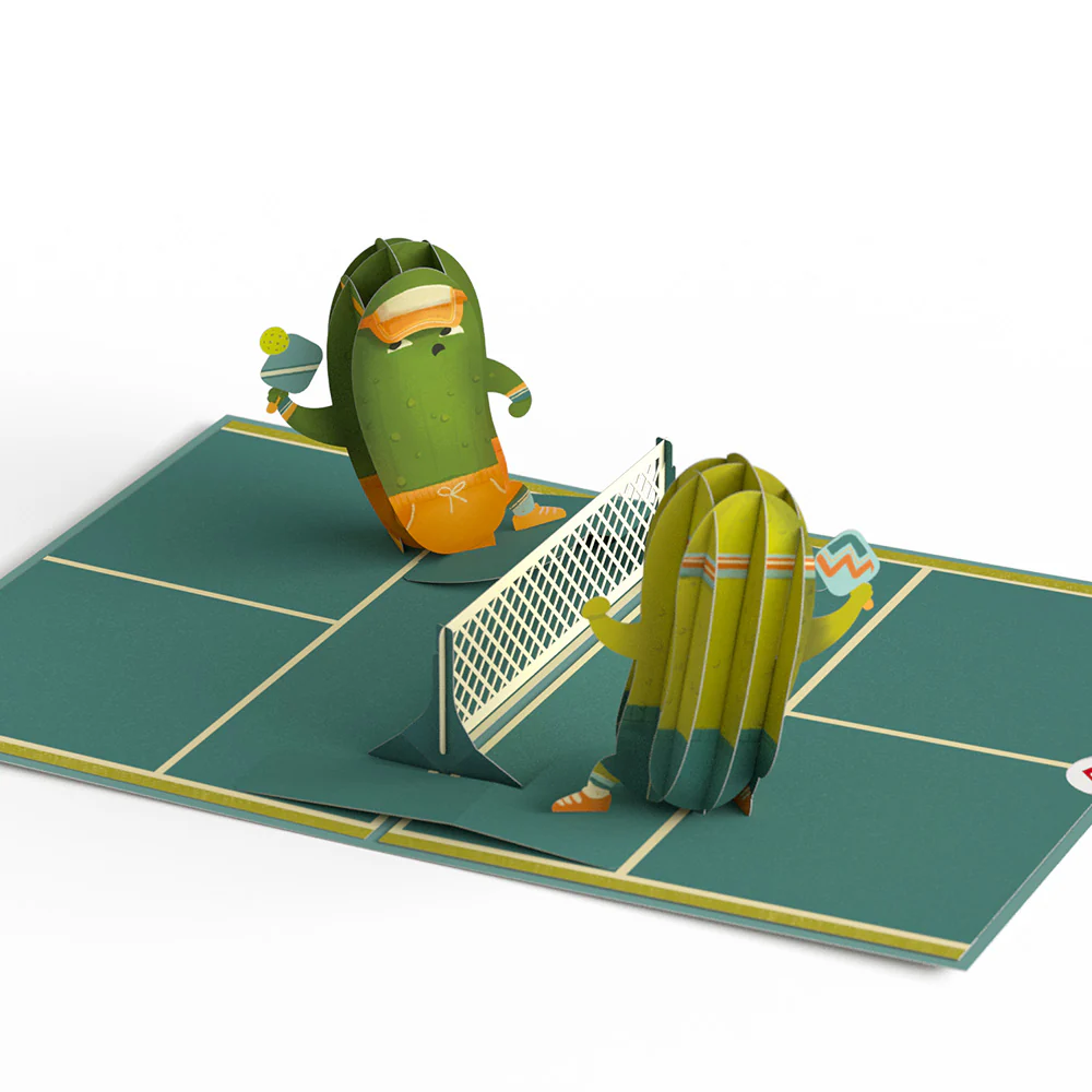 Playful Pickleball Pop-Up Card - Image 3