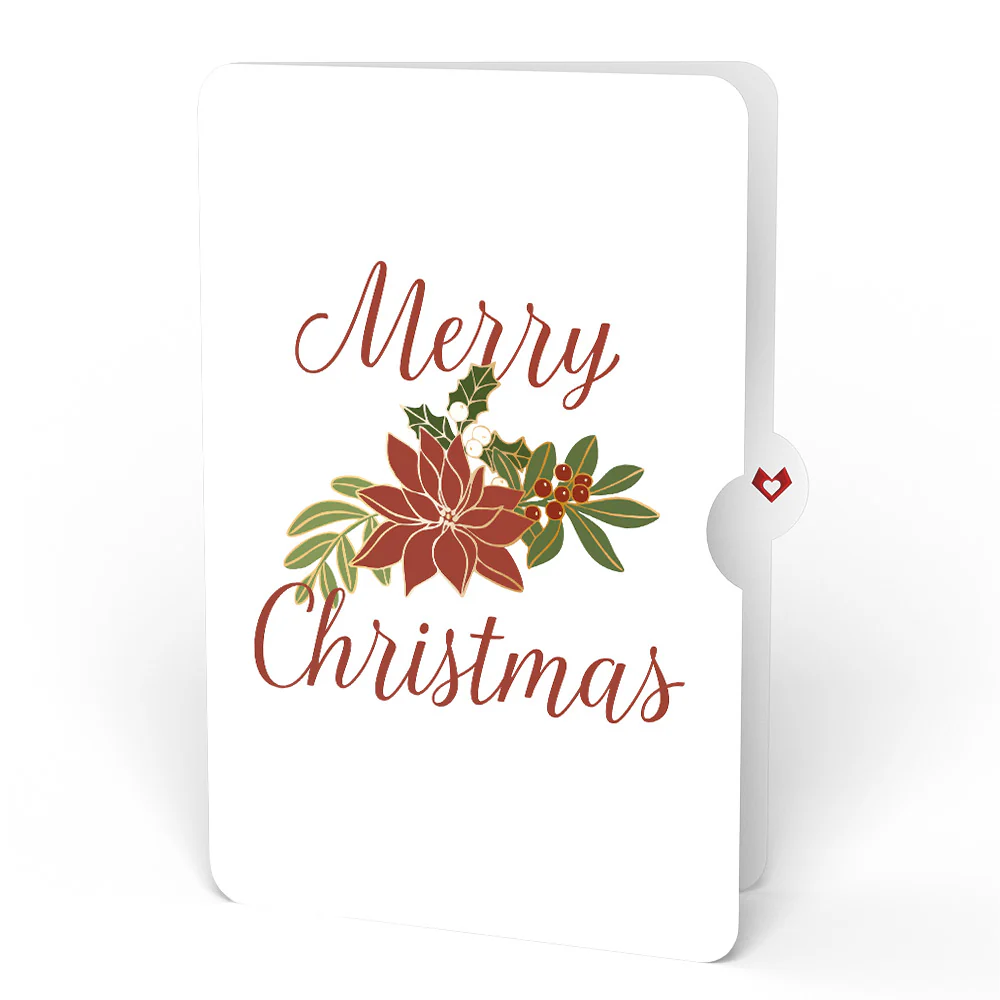 Poinsettia Shimmer Christmas Suncatcher Bouquet and Sentiment Set - Image 4