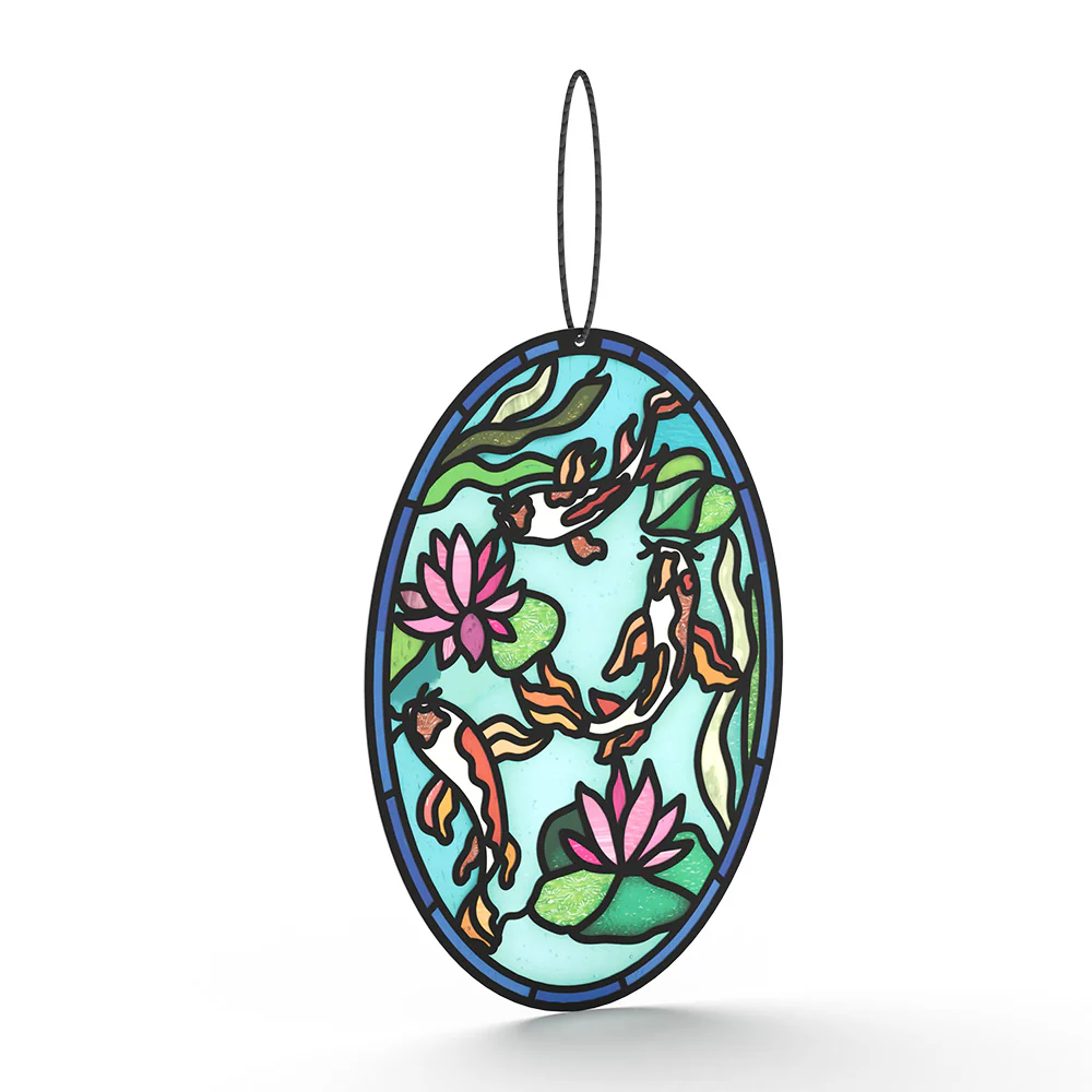 Quiet Moment Koi Pond Suncatcher Card - Image 3