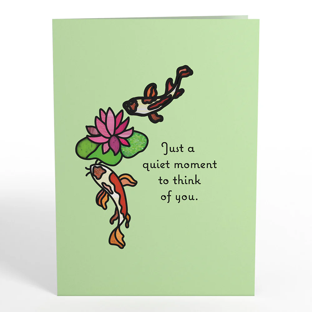 Quiet Moment Koi Pond Suncatcher Card - Image 5