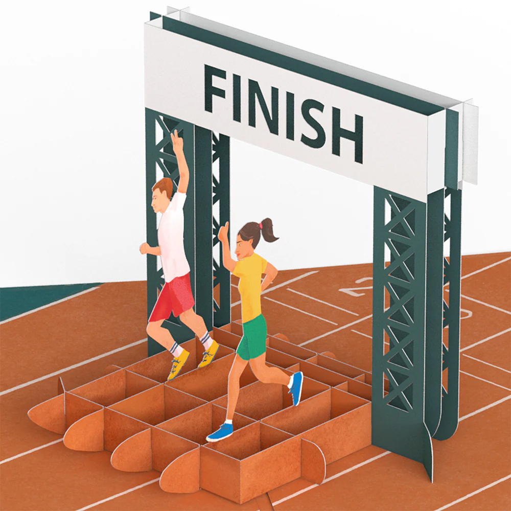 Race Day Running Pop-Up Card - Image 2