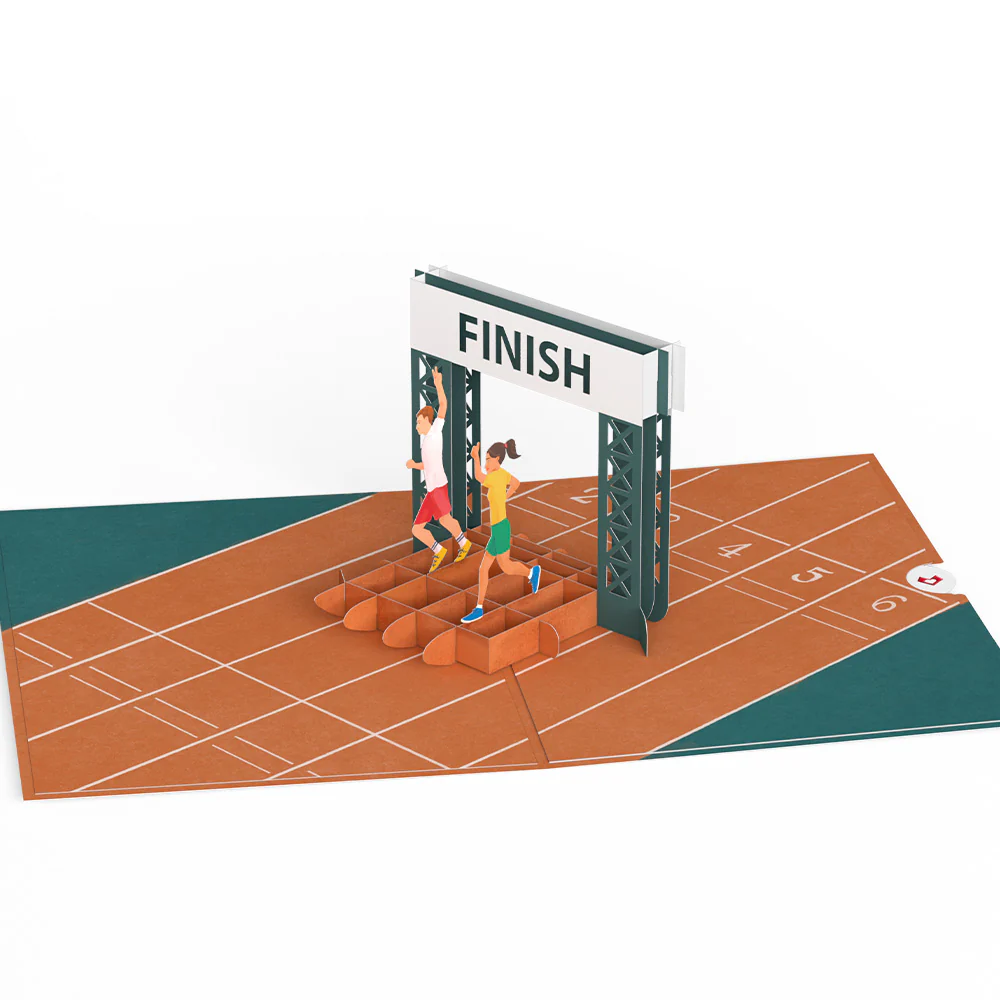 Race Day Running Pop-Up Card - Image 3