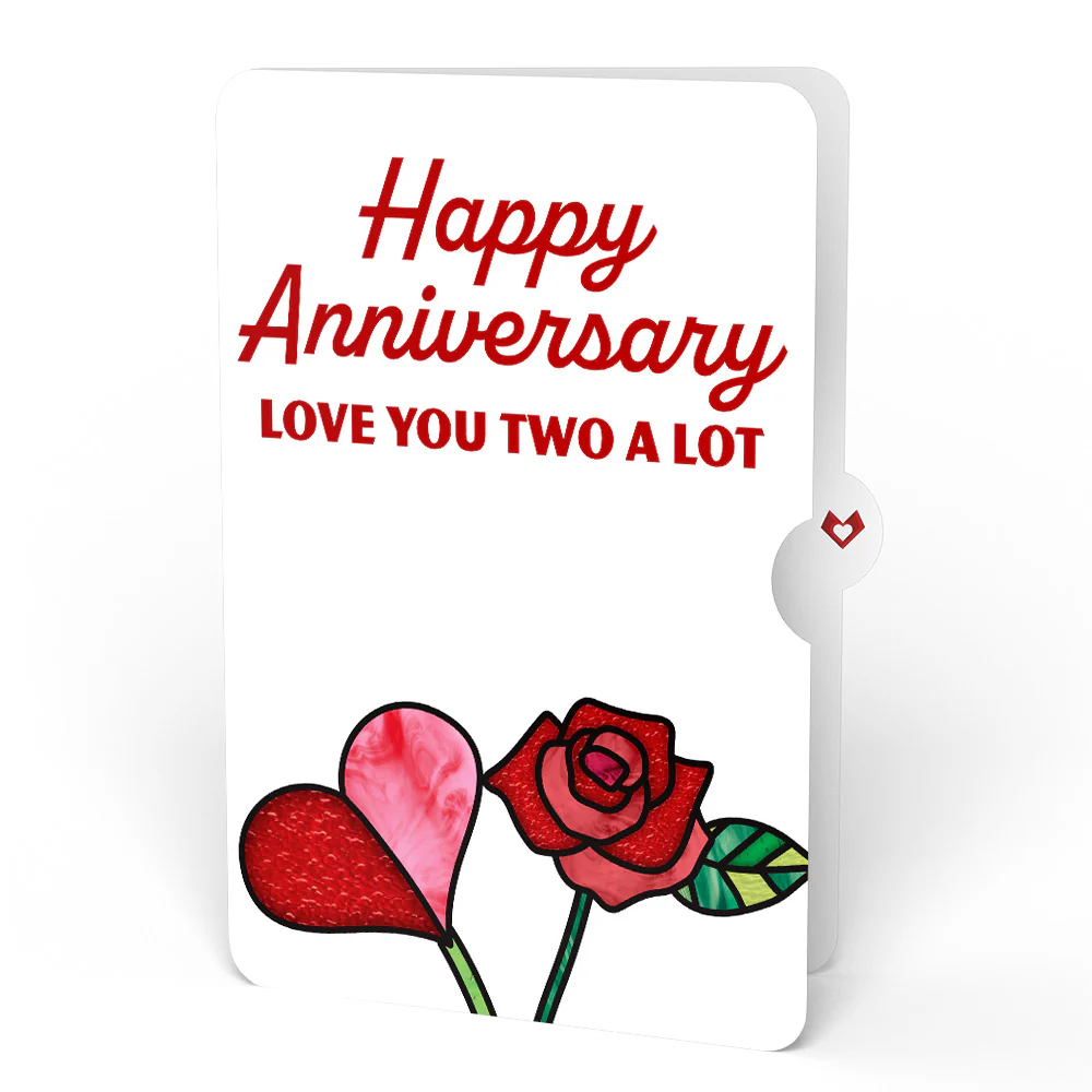 Radiant Rose Anniversary Suncatcher Bouquet and Rose Heart Bloom Sentiment Set - Image 4