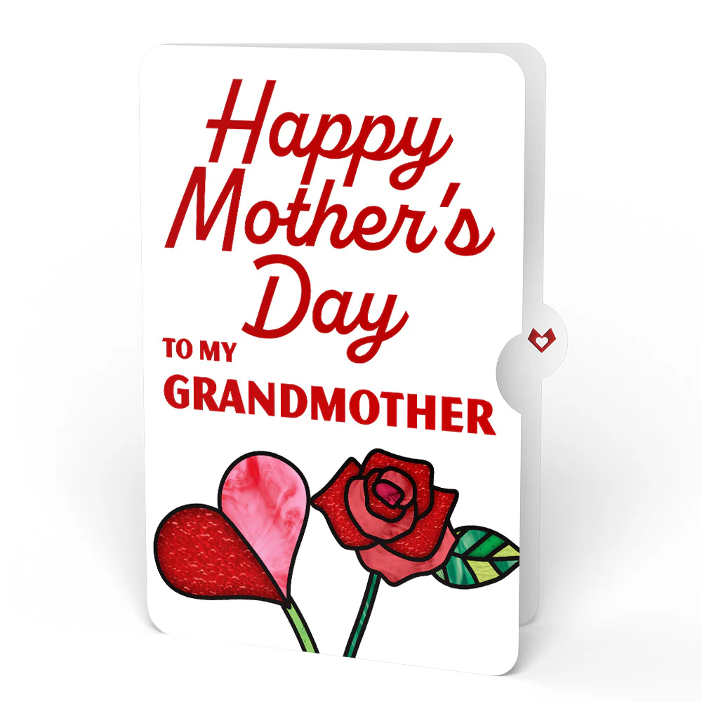 Radiant Rose Mother’s Day Suncatcher Bouquet and Sentiment Set for Grandmother - Image 4