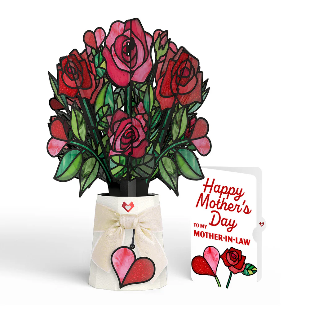 Radiant Rose Mother’s Day Suncatcher Bouquet and Sentiment Set for Mother-in-Law