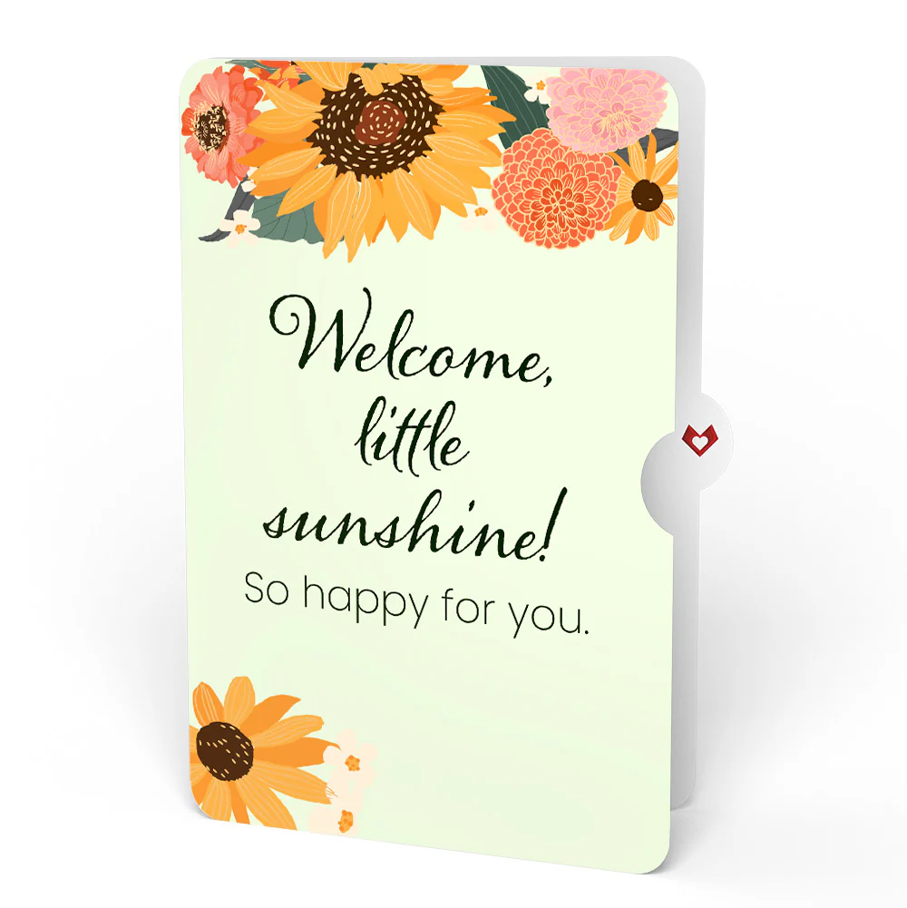 Radiant Sunflowers New Baby Pop-Up Card and Sentiment Set - Image 4