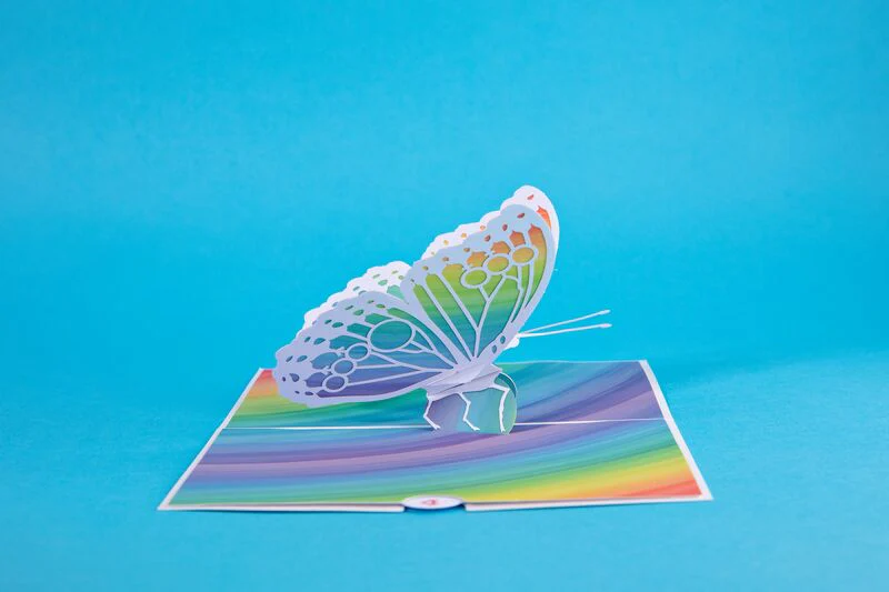 Rainbow Butterfly Pop-Up Card - Image 3