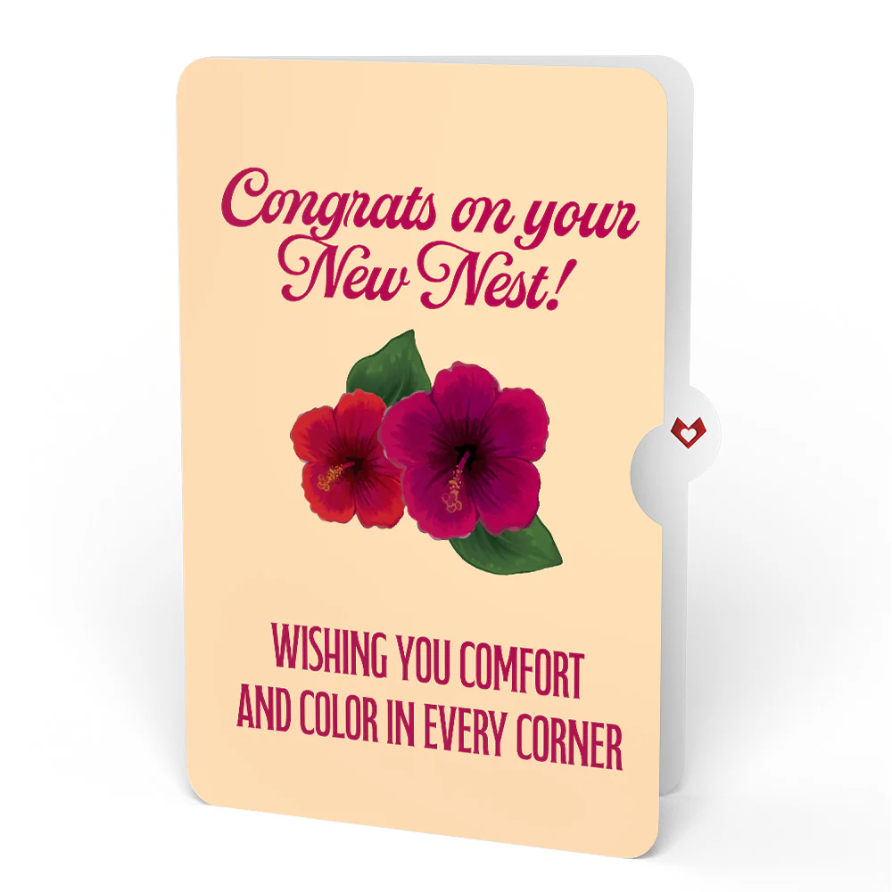 Rainforest Toucan Housewarming Pop-Up Card and Hibiscus Sentiment Set - Image 4