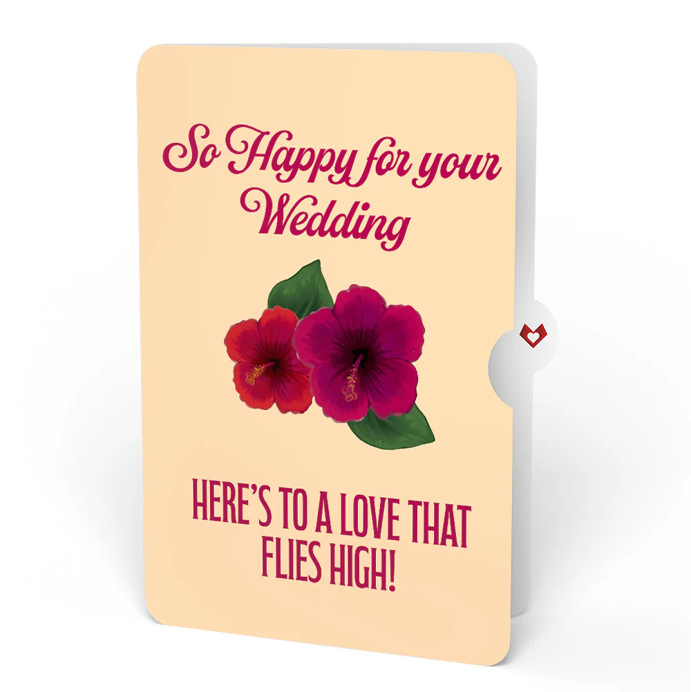Rainforest Toucan Wedding Pop-Up Card and Hibiscus Sentiment Set - Image 4