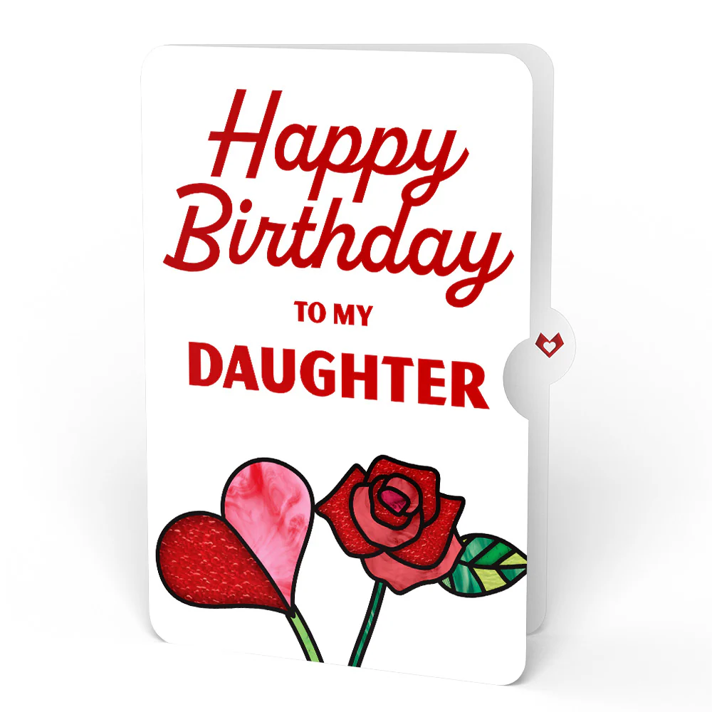Red Rose Birthday Grand Bouquet and Sentiment Set for Daughter - Image 4