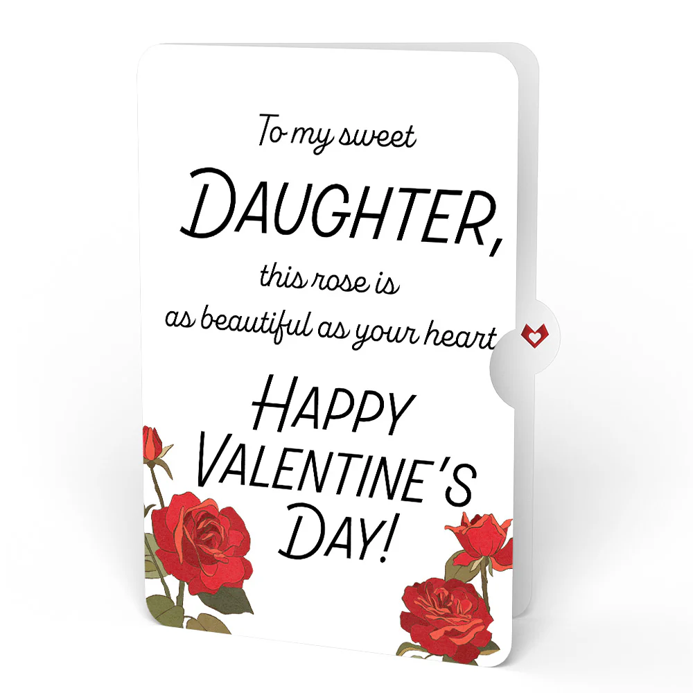 Red Rose Valentine Grand Bouquet and Roses Sentiment Set for Daughter - Image 4