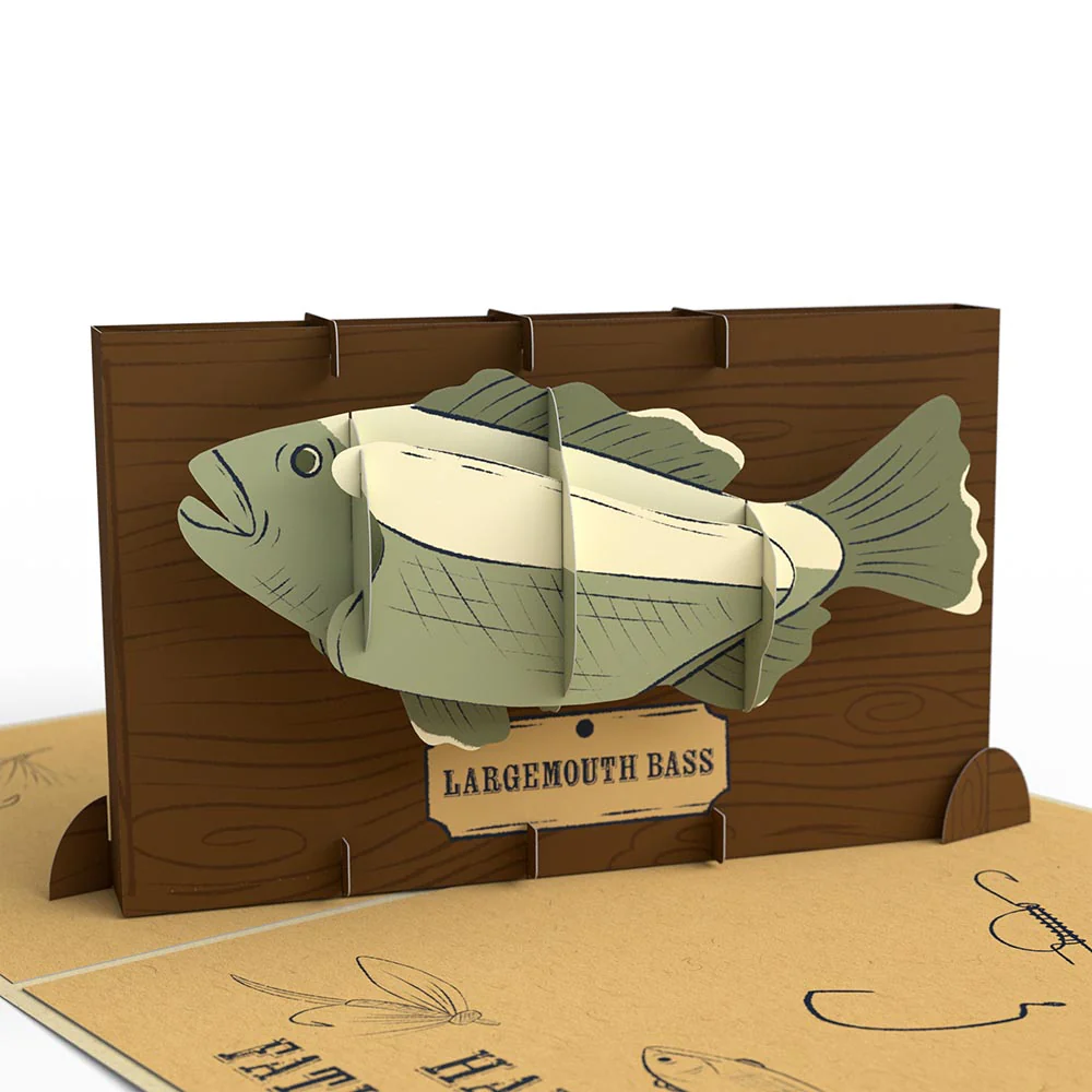Reel Kick-Bass Dad Father's Day Pop-Up Card - Image 2