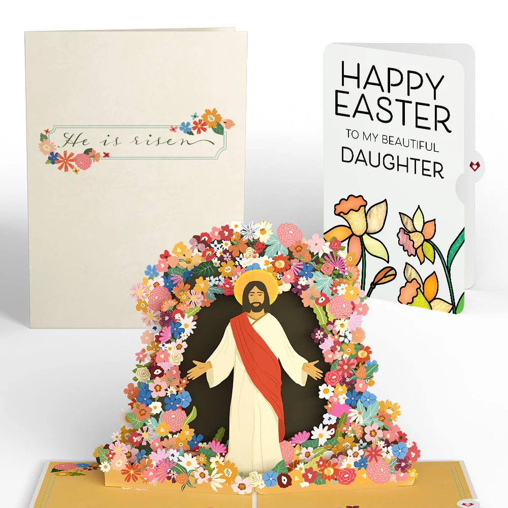 Resurrection of Jesus Easter Pop-Up Card and Sentiment Set for Daughter